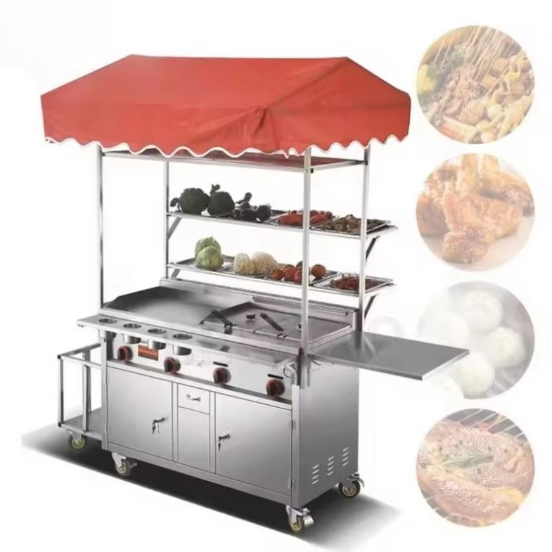 Food Snacks Catering - Мобильный фудтрак-прицеп из нержавеющей стали для